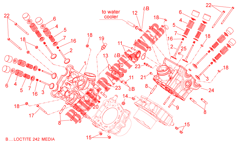 Zylinderkopf   ventile für Aprilia Dorsoduro ABS 2015