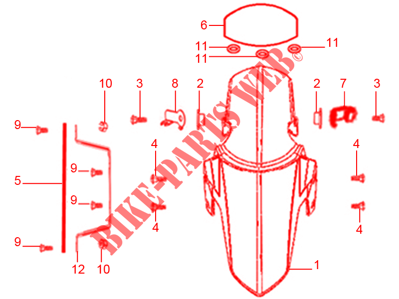 Vorderradkotflügel für Aprilia STX 2014