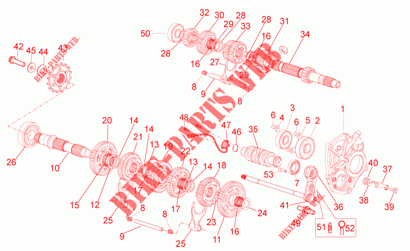 Schaltgetriebe für Aprilia Tuono V4 1100 RR E4 ABS 2018