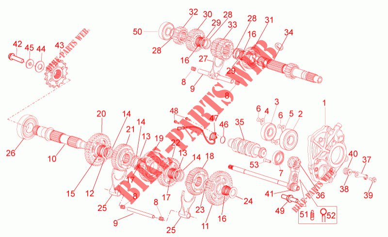 Schaltgetriebe für Aprilia Tuono V4 1100 RR E4 ABS 2018