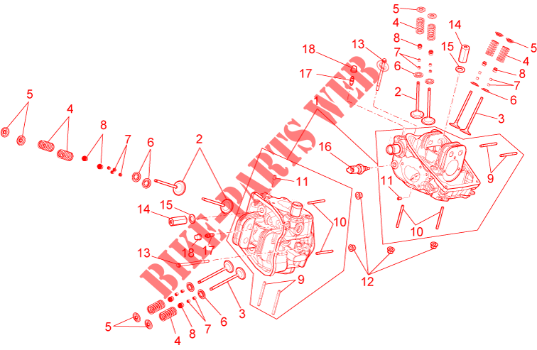 Zylinderkopf   ventile für Aprilia NA Mana GT 2014