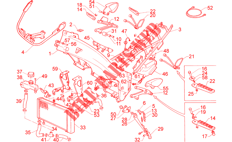 Rahmen für Aprilia RS 125 (engine 122cc) 1996