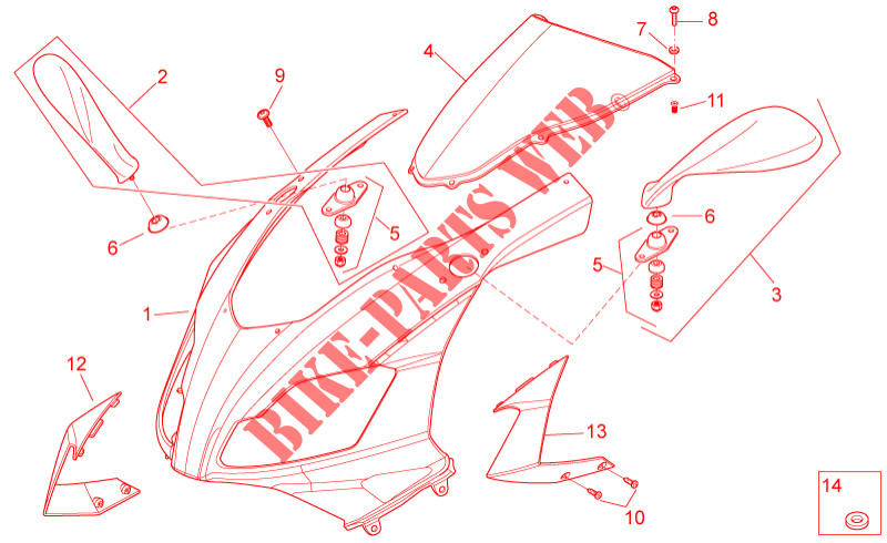 Frontaufbau I für Aprilia RS 125 2010