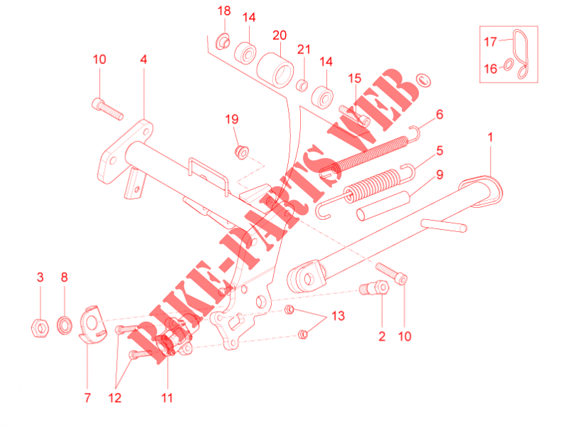 Hauptständer für Aprilia RS4 50 2T 2013