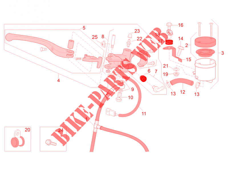 Vorderradbremspumpe für Aprilia RSV4 1000 APRC Factory ABS 2014