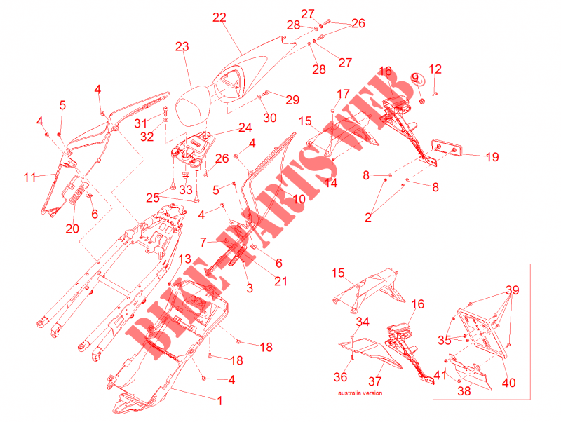 Heckaufbau für Aprilia RSV4 1000 RR Racer Pack 2015