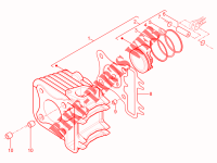 Einheit Zylinder Kolben Kolbenbolzen für Aprilia SR Motard 4T E3 2013