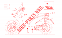 Plaketten   Verzierungen für Aprilia SR Motard 2T E3 2013