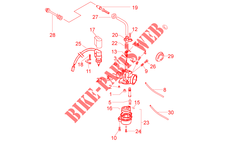 Vergaserkomponenten für Aprilia SR Motard 2T E3 2013