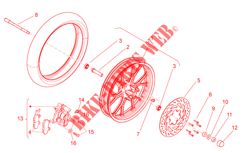 Front wheel II für Aprilia RX-SX 2013